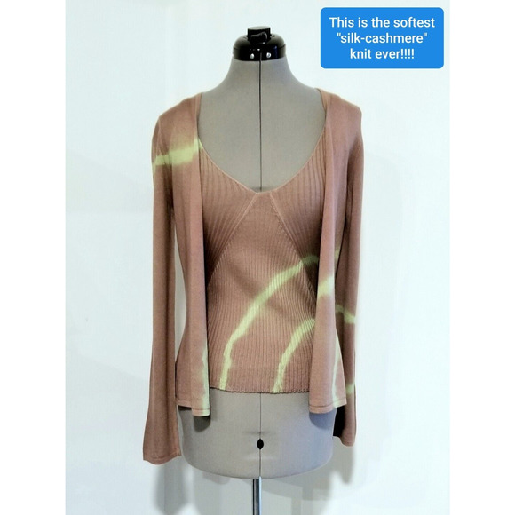 FRANCK NAMANI cashmere-silk sweater & top twinset 2-pc set $2,280 it-40 / us-4 - Picture 2 of 11